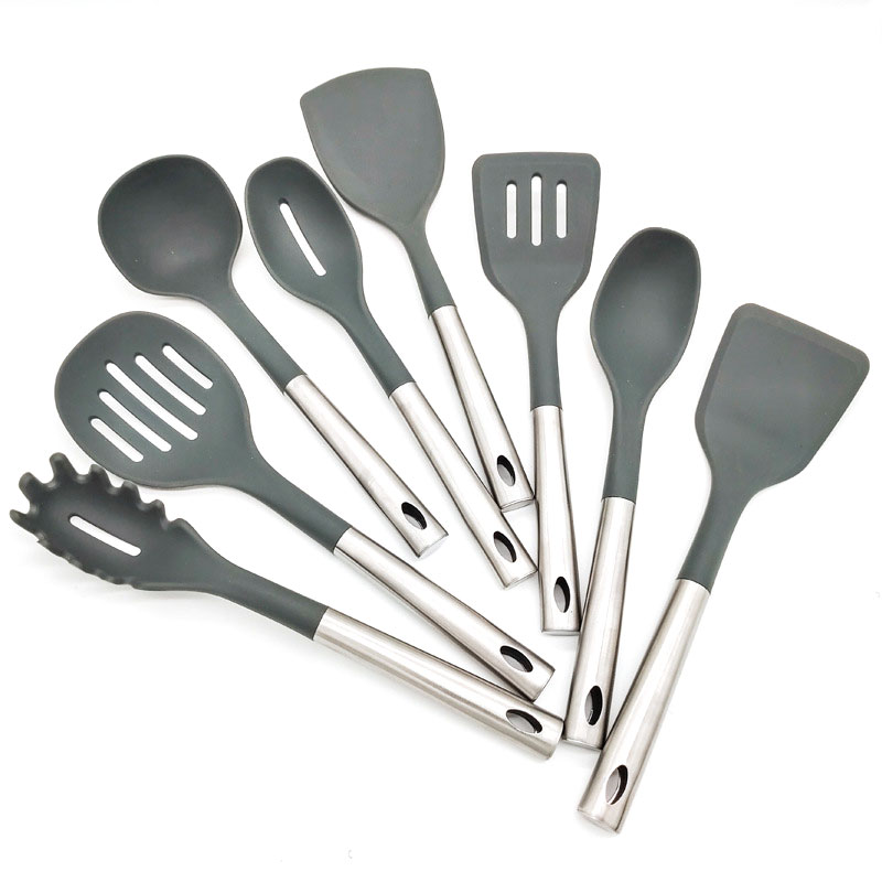 8 unidades de utensílios de cozinha de silicone fáceis de limpar, ferramentas para cozinhar