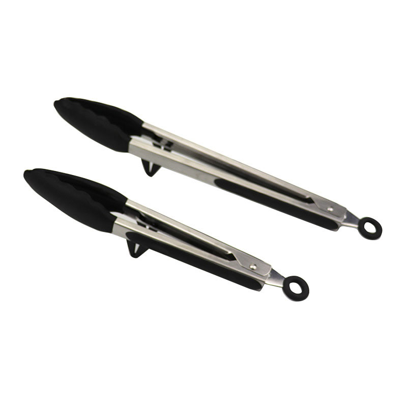 9“12” Ferramentas de cozimento Pinças de silicone para cozinhar clipe