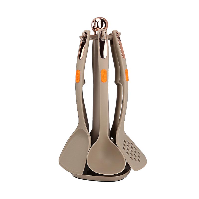 Ferramentas de cozinha de silicone ecológicas que servem viradores
