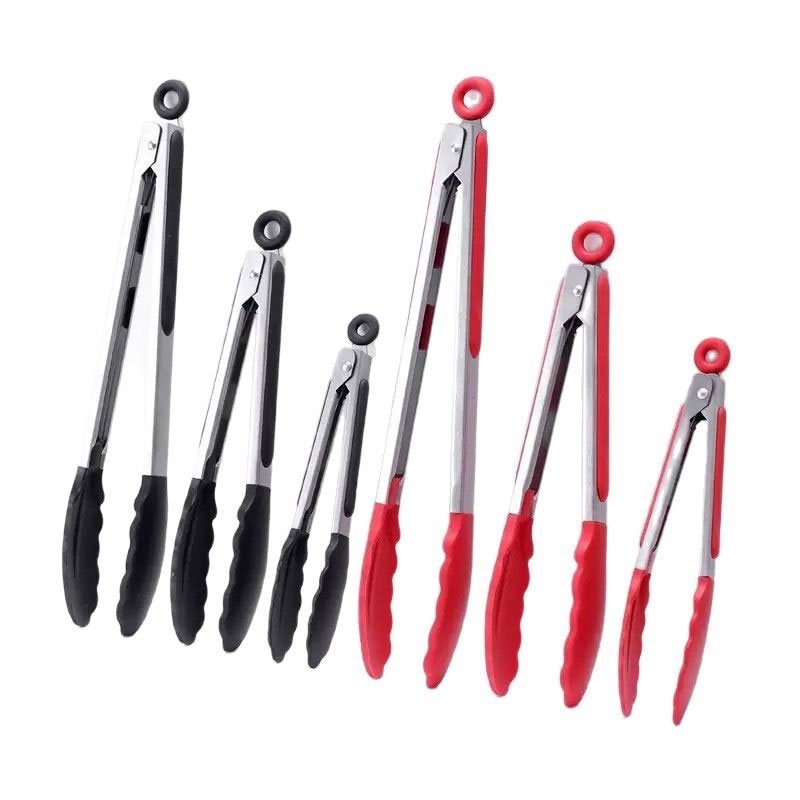 Pinças de silicone para alimentos de 7 polegadas, 9 polegadas e 12 polegadas
